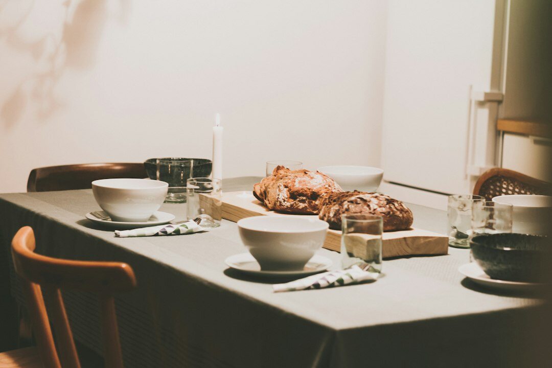 home cooked meal on table