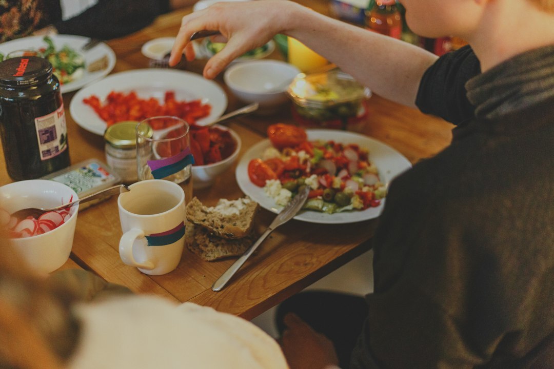 family eating together